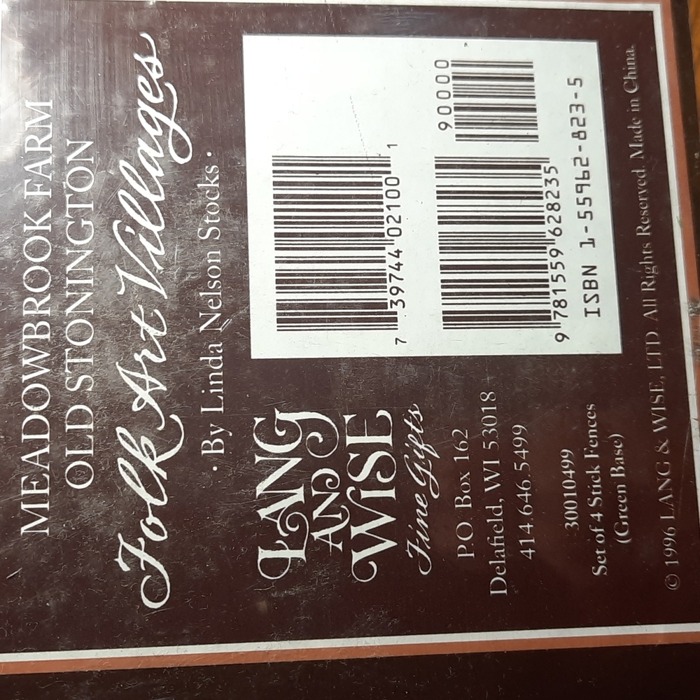 New Lang and Wise Meadowbrook Farm Old Stonington set of 4 stick fences - Picture 2 of 3